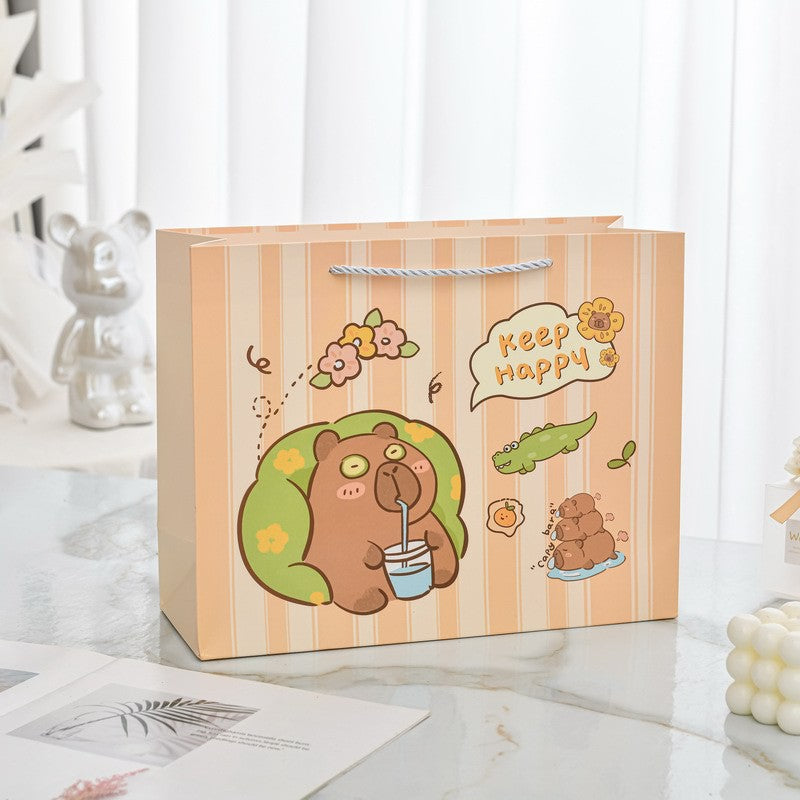 Cute Capybara Paper Gift Bag