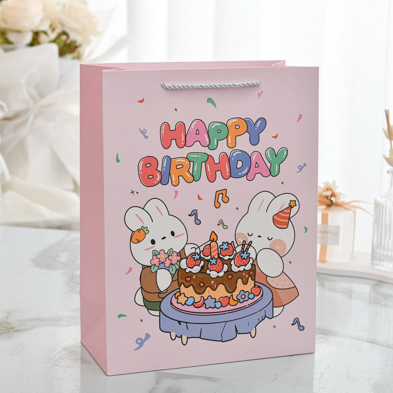 Kawaii Cartoon Happy Birthday Paper Gift Bag