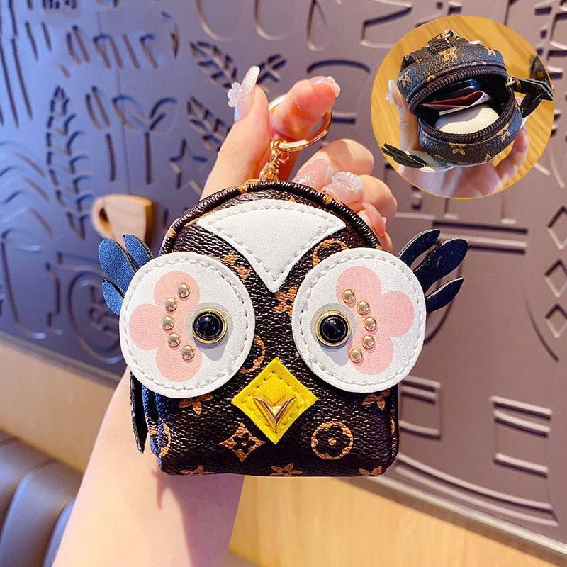 Cute Owl Backpack Coin Purse Keyring