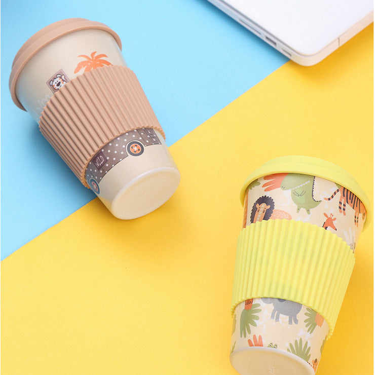 Bamboo Fiber Tumbler | Silicone Lid & Sleeve - 400ml