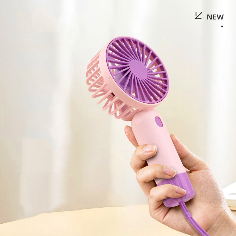 Stay Cool Anywhere! USB Rechargeable Handheld Fan
