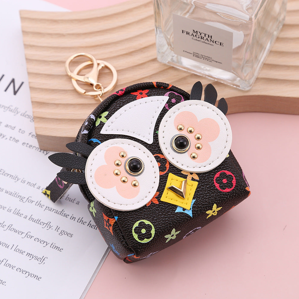 Cute Owl Backpack Coin Purse Keyring