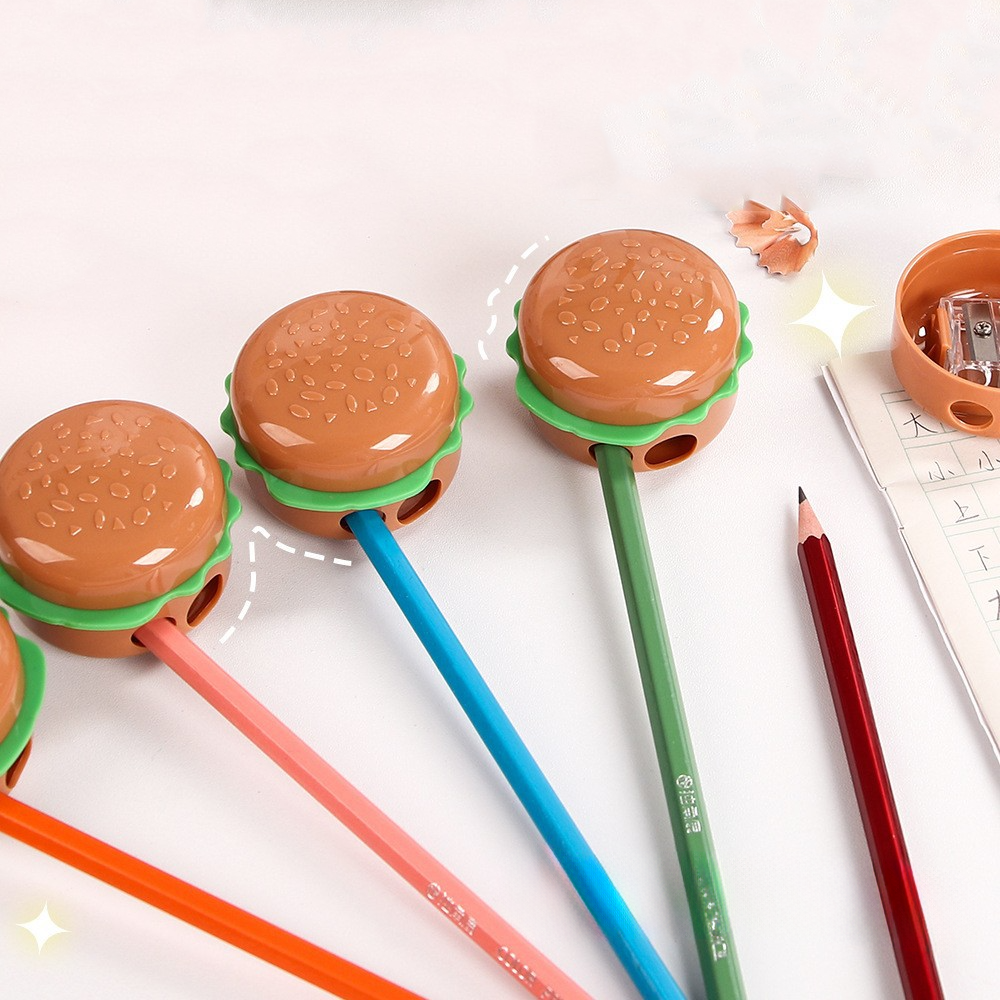 Burger Shape Double Hole Pencil Sharpener