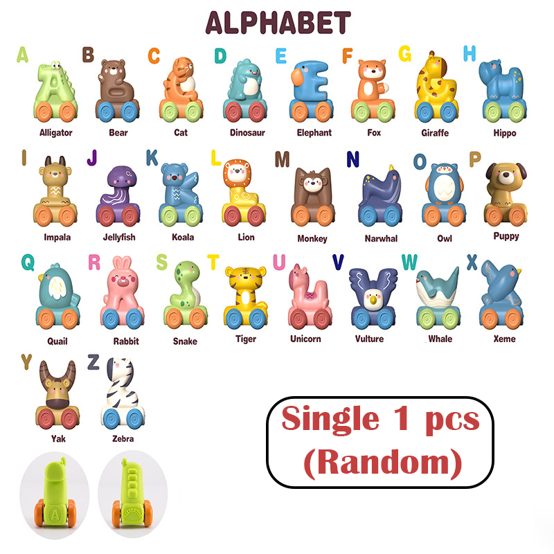Soft Alphabet Cognitive Car Toy : A-B-C Car Ride (1 pcs Assorted)