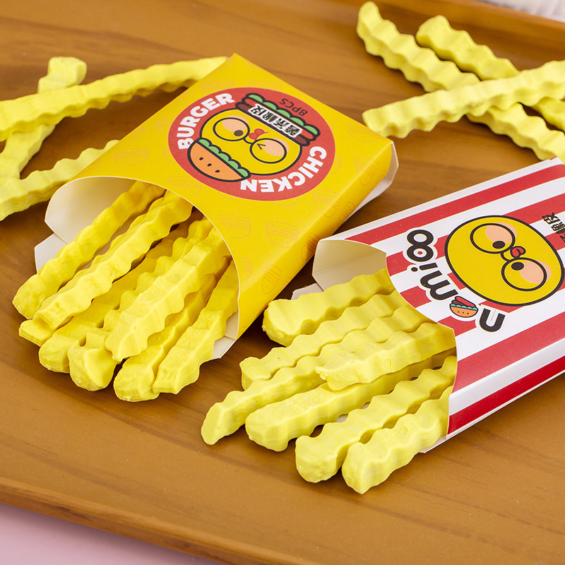 French Fries Erasers Pack of 8 pcs