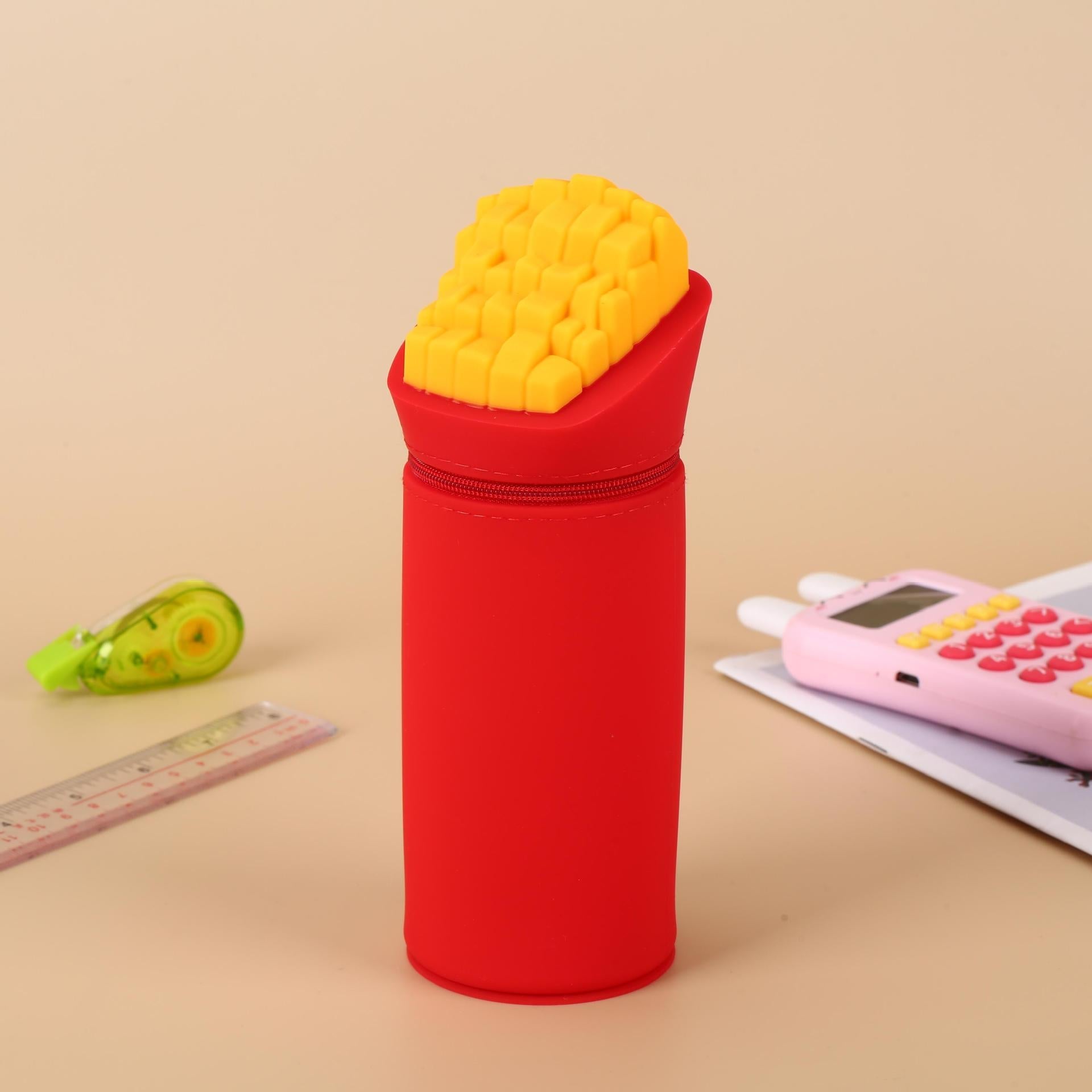 French Fries Soft Silicone Pencil Case | Pouch