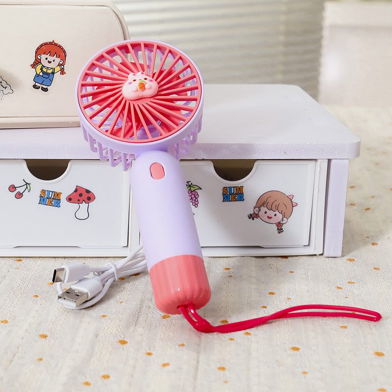 Stay Cool Anywhere! USB Rechargeable Handheld Fan