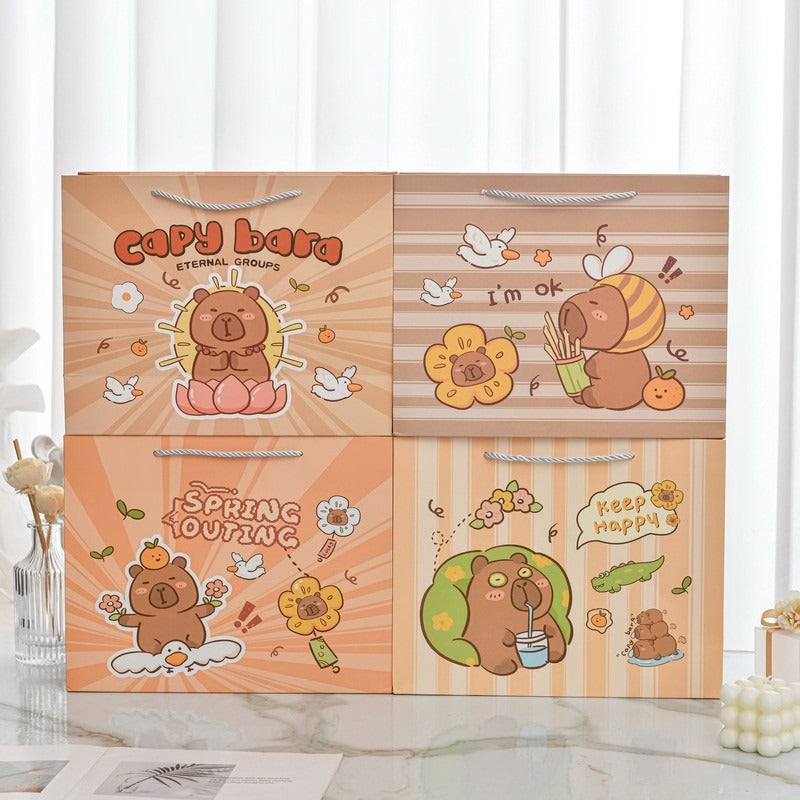 Cute Capybara Paper Gift Bag
