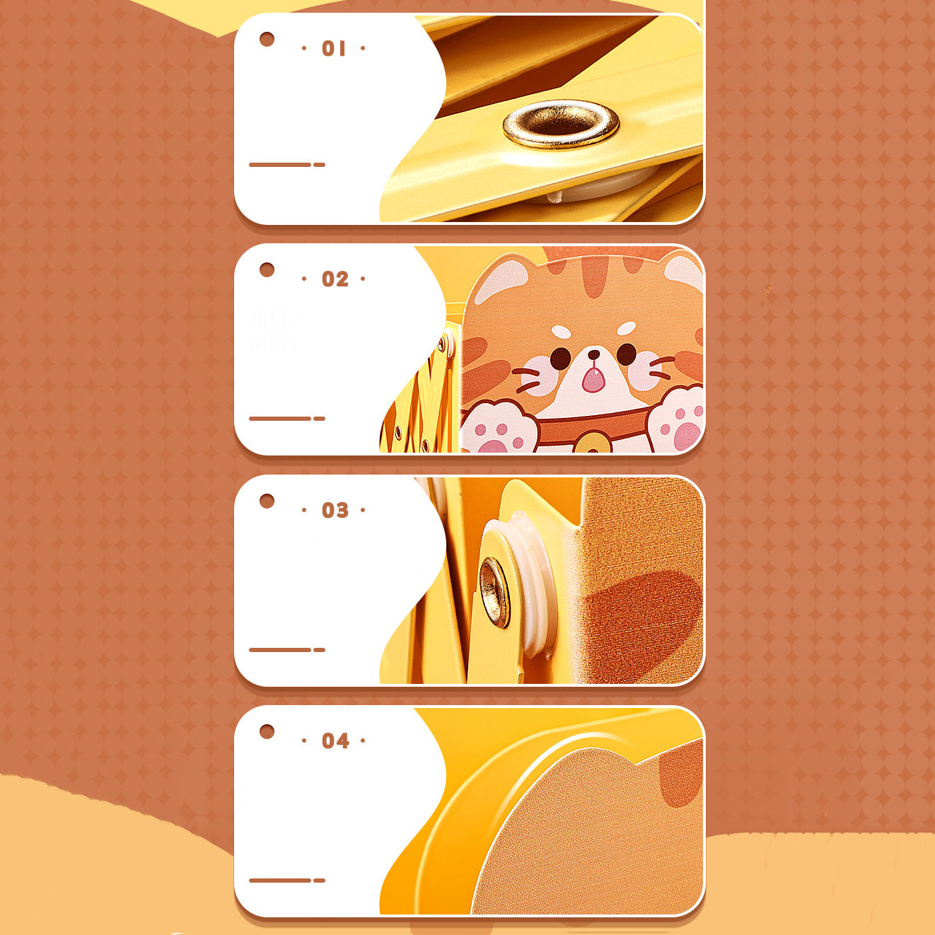 Cute Cat Adjustable Bookshelf | Book Organizer