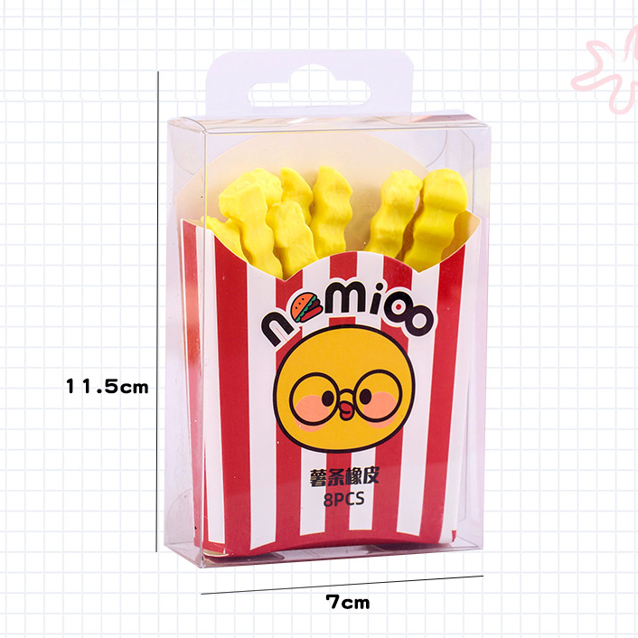 French Fries Erasers Pack of 8 pcs