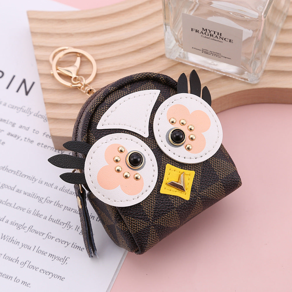 Cute Owl Backpack Coin Purse Keyring