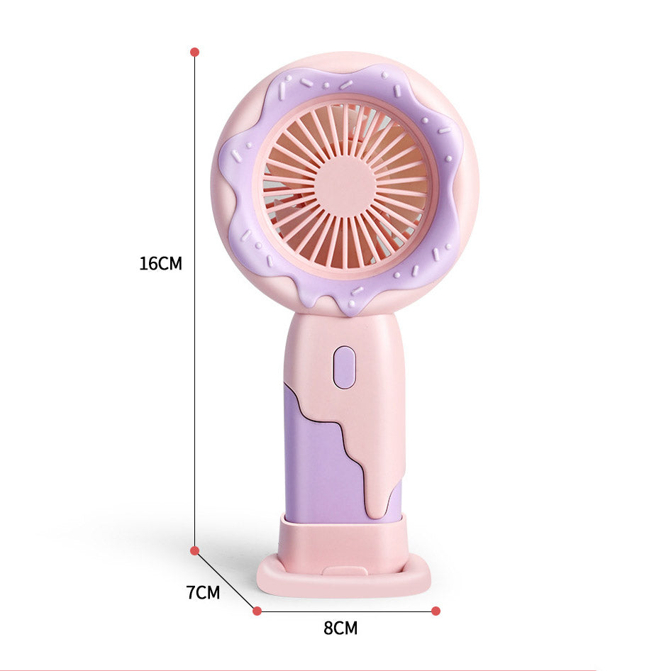 Cute Donut Design Rechargeable Handheld Fan