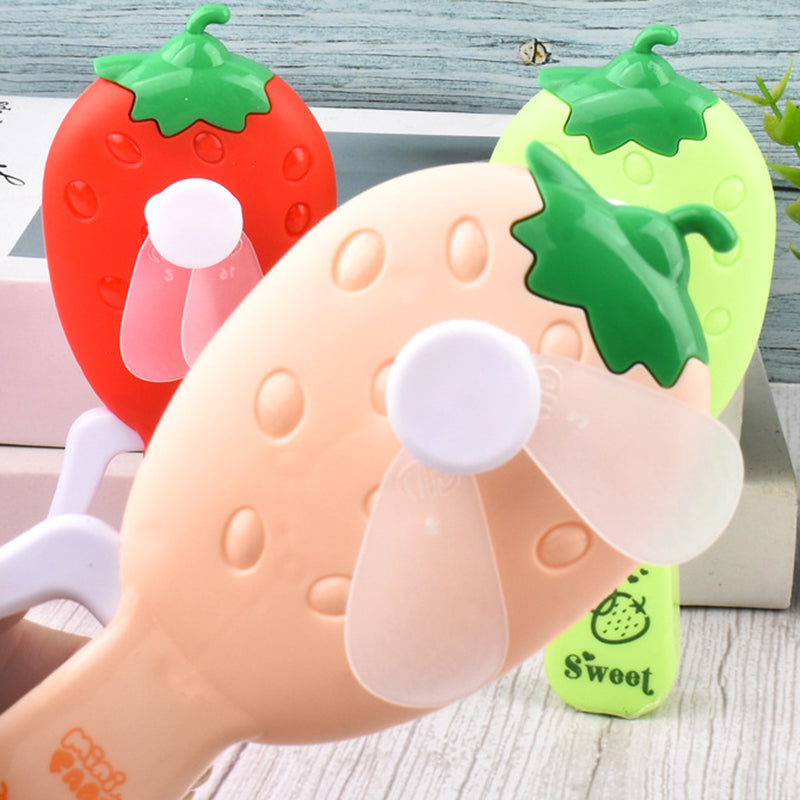 Pocket-Sized Strawberry Shaped Hand Pressure Fan