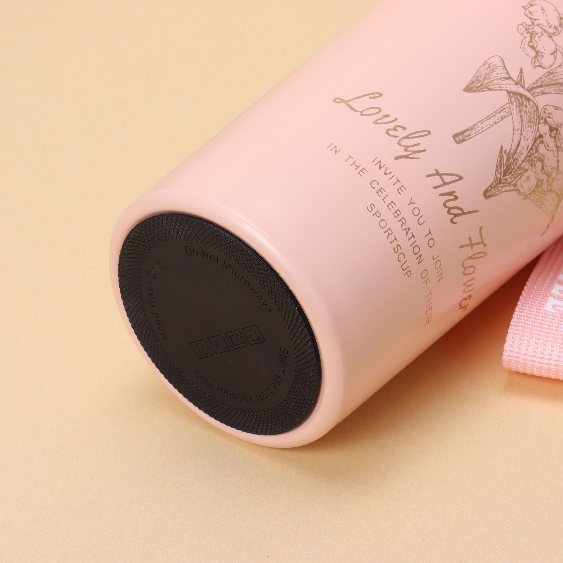 Stainless Steel Vintage Flower Style Coffee Thermos Cup 500ml