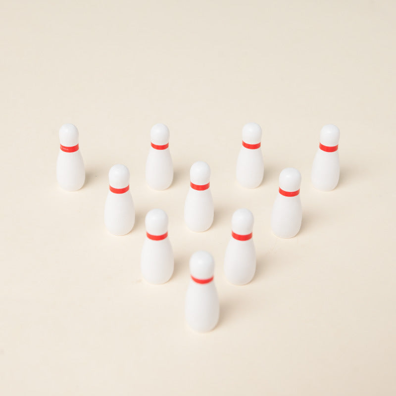 Wooden Mini Bowling Spill Game