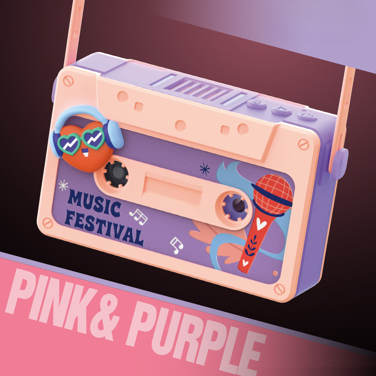 Hip-Hop Modern Cool: Tape-Style Neck Fan & Recorder