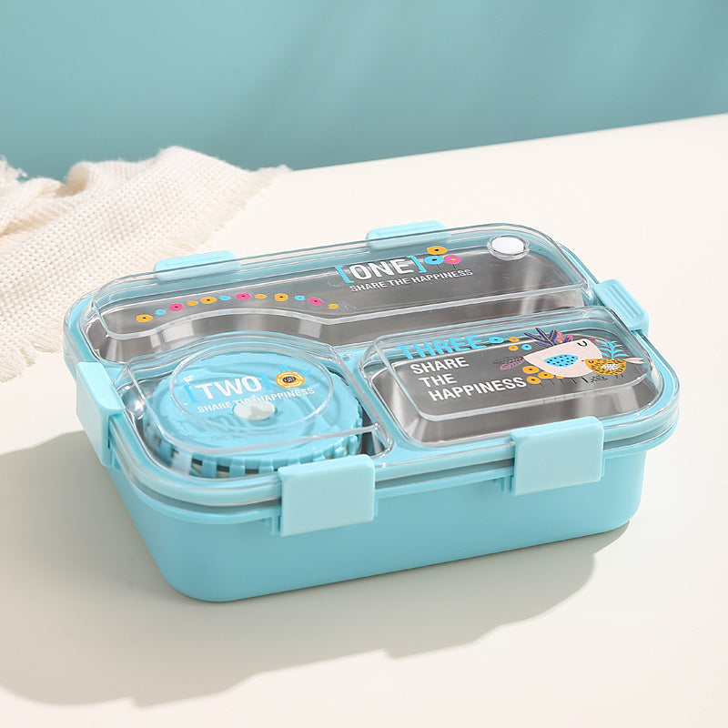 Keep It Fresh! 3-Compartment Insulated Lunch Box 700+150ml