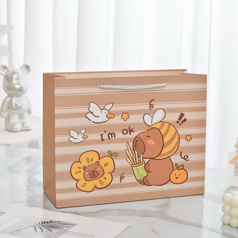 Cute Capybara Paper Gift Bag