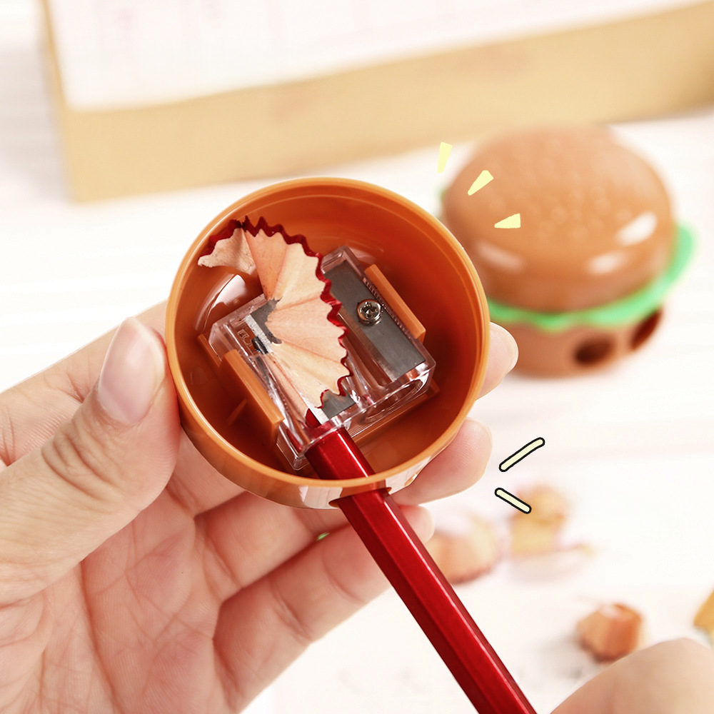Burger Shape Double Hole Pencil Sharpener
