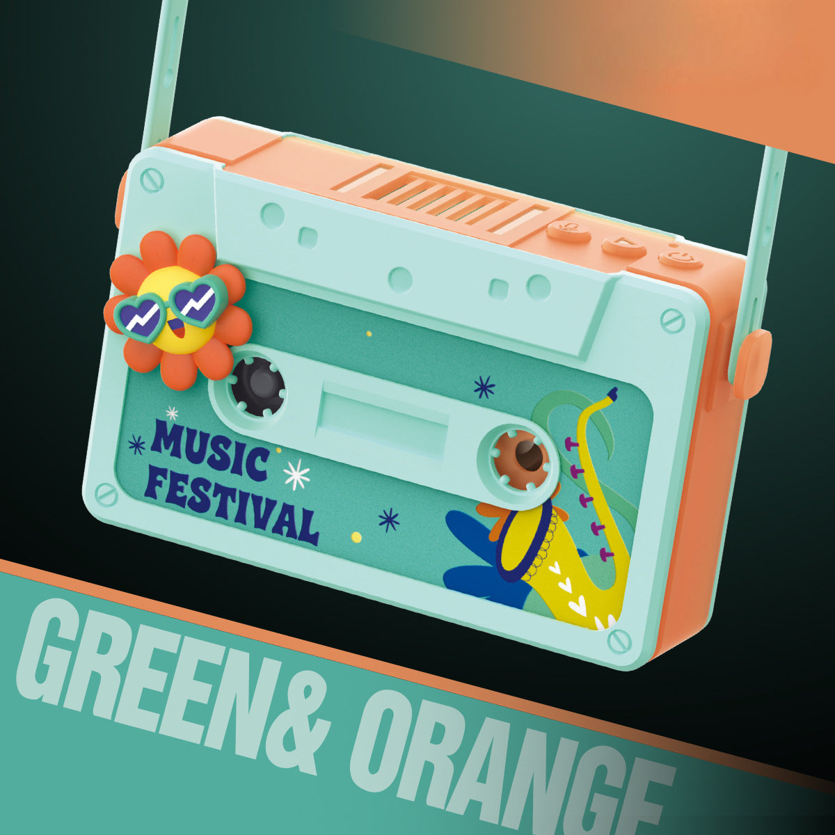 Hip-Hop Modern Cool: Tape-Style Neck Fan & Recorder