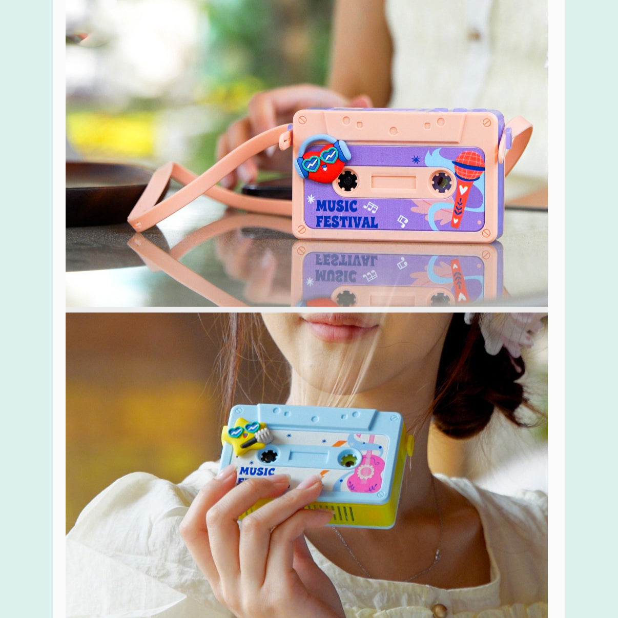 Hip-Hop Modern Cool: Tape-Style Neck Fan & Recorder