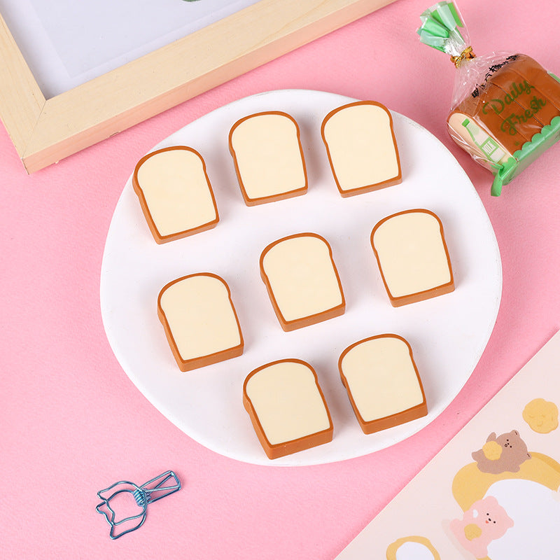 Toast Bread Eraser Pack of 4 Pcs 🍞