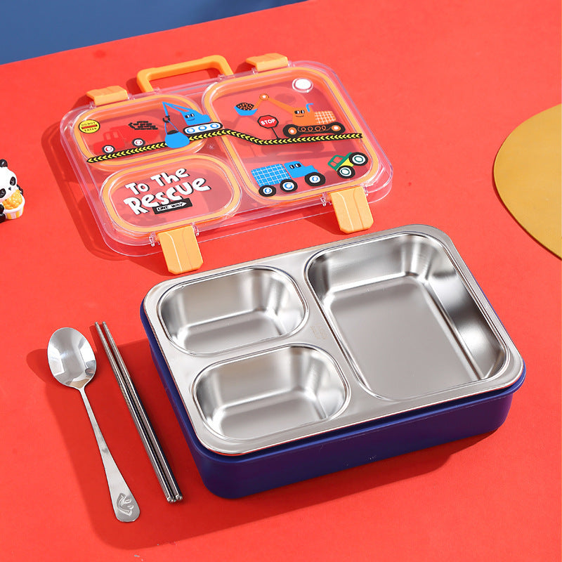 Stylish & Strong 3-Grid Stainless Steel Lunch Box 700ml