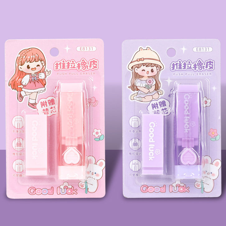 Good luck Girl Retractable/ Sliding Eraser