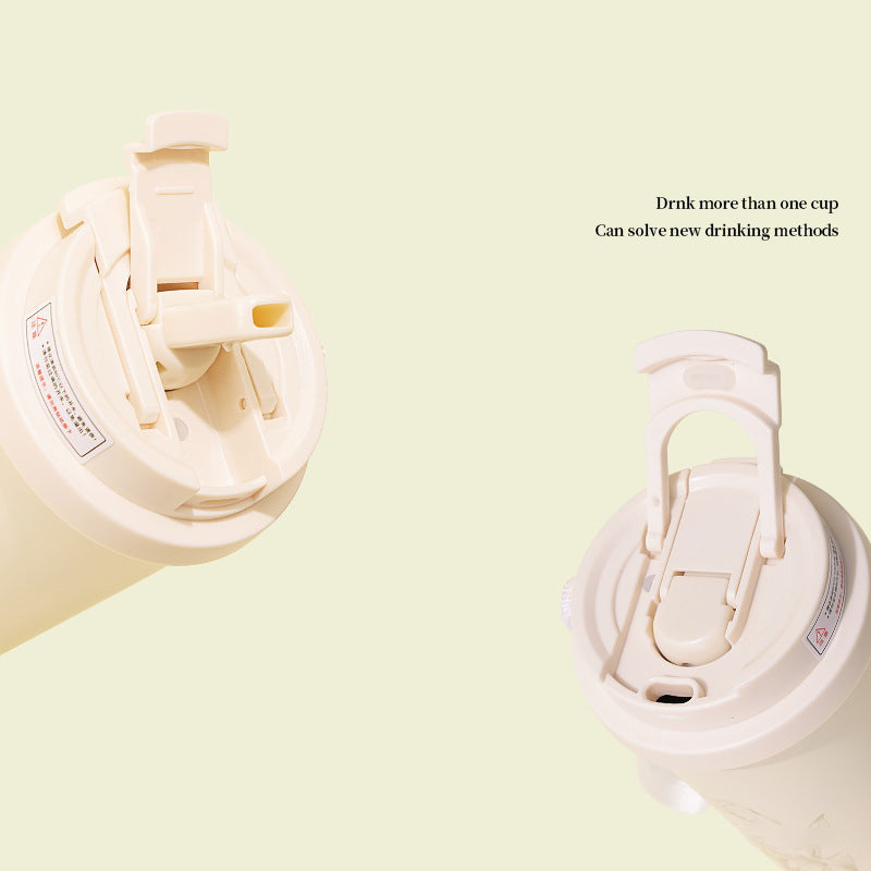 Stainless Steel Vintage Flower Style Coffee Thermos Cup 500ml