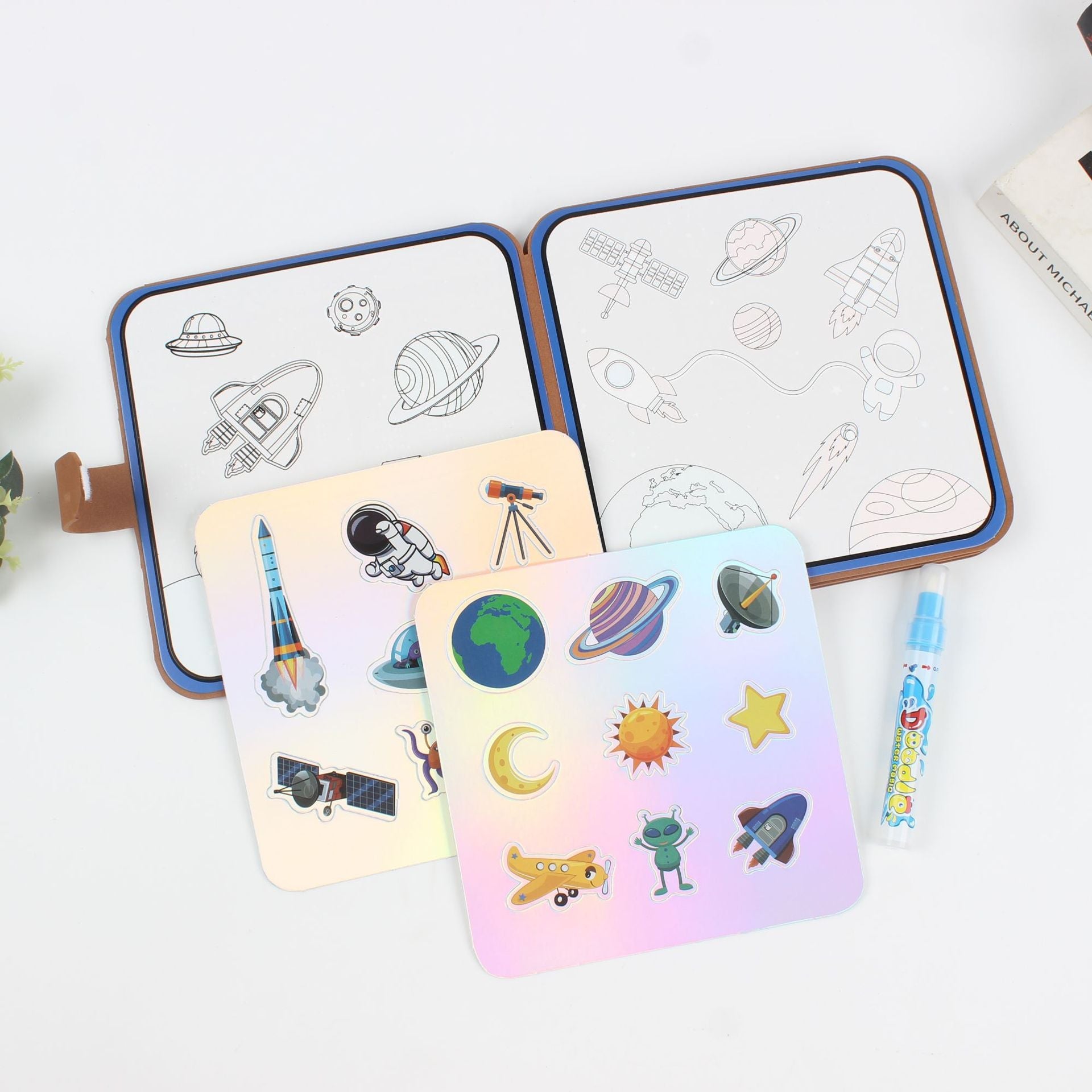 Creative Water Painting & Sticker Doodle Book