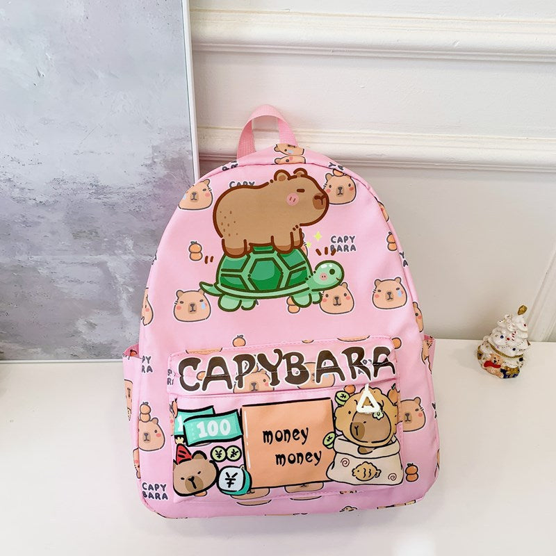 Capybara Printed School Bag | Backpack