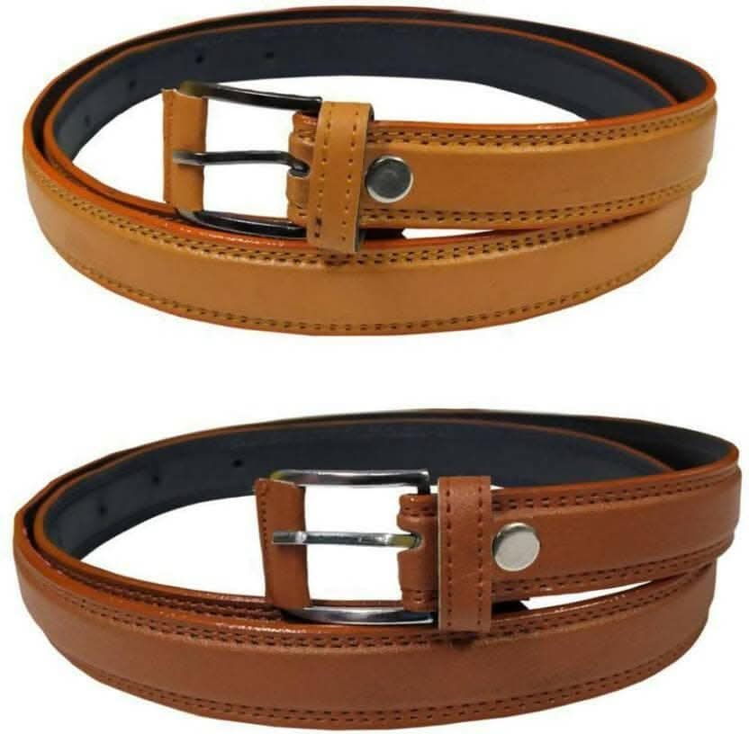 Men & Women Casual Tan, Brown Synthetic Belt