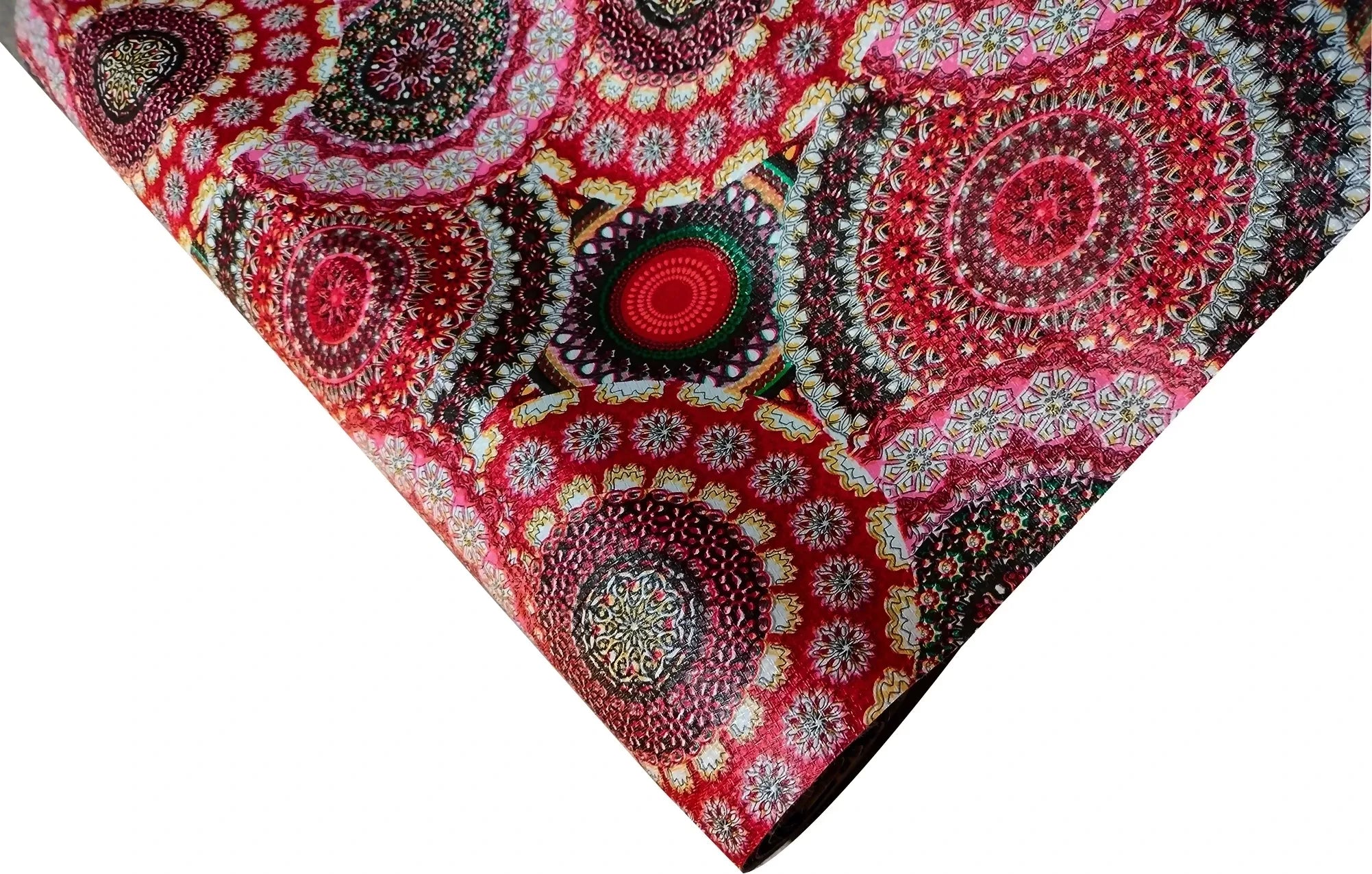 Mopak decor Polyester Solid Fridge Mat & Cover (Red)