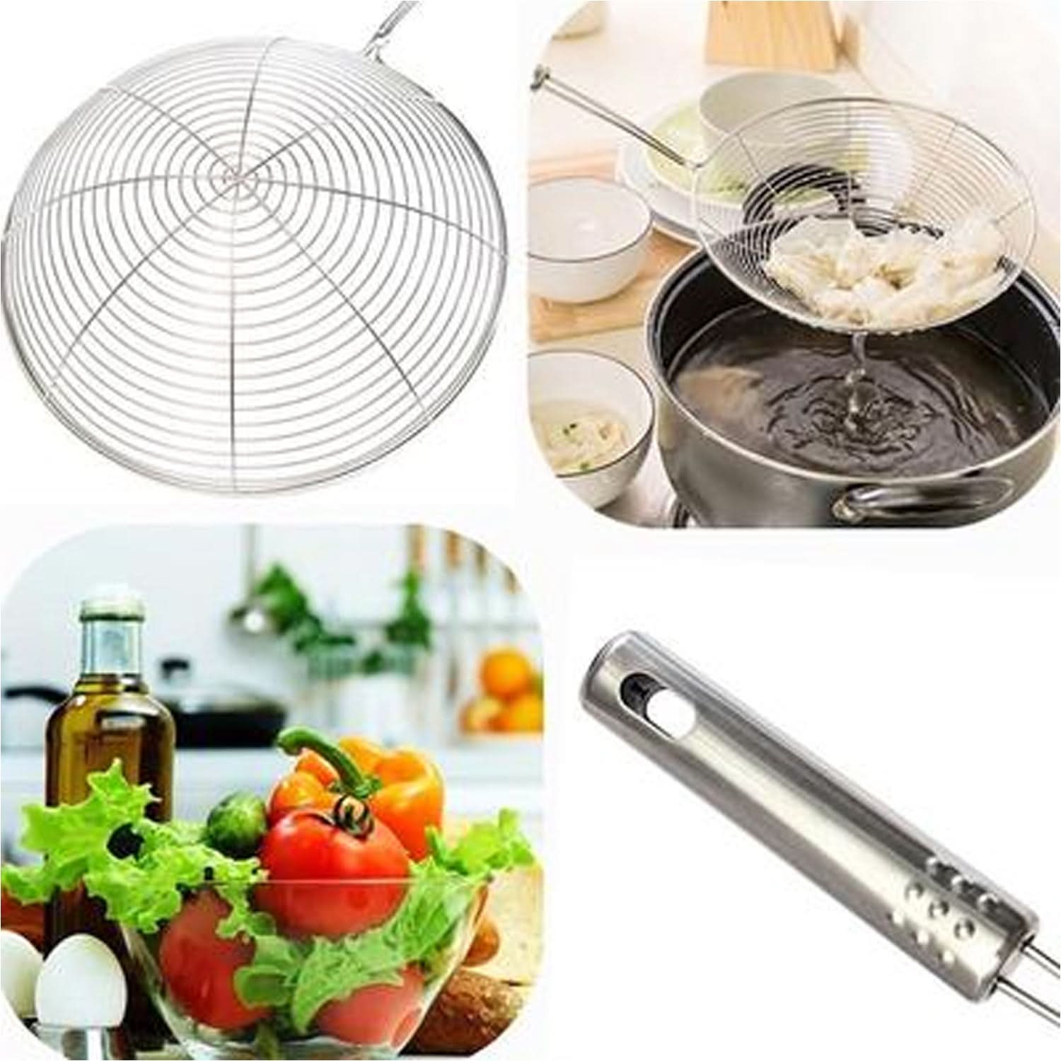 Oil Strainer Spoon Ideal for Fried Snacks & Food Prep