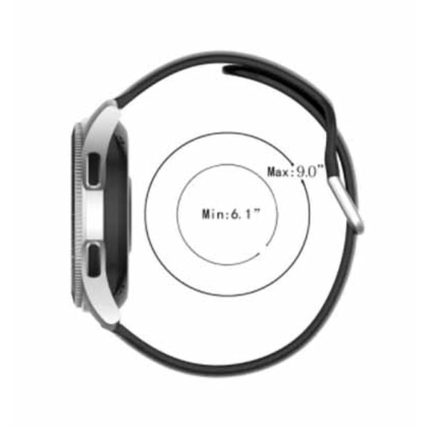 Orange Plain Silicone Strap With Stainless steel Buckle For Smart Watch (20mm)