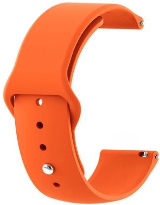 Orange Plain Silicone Strap For Smart Watch (22mm)