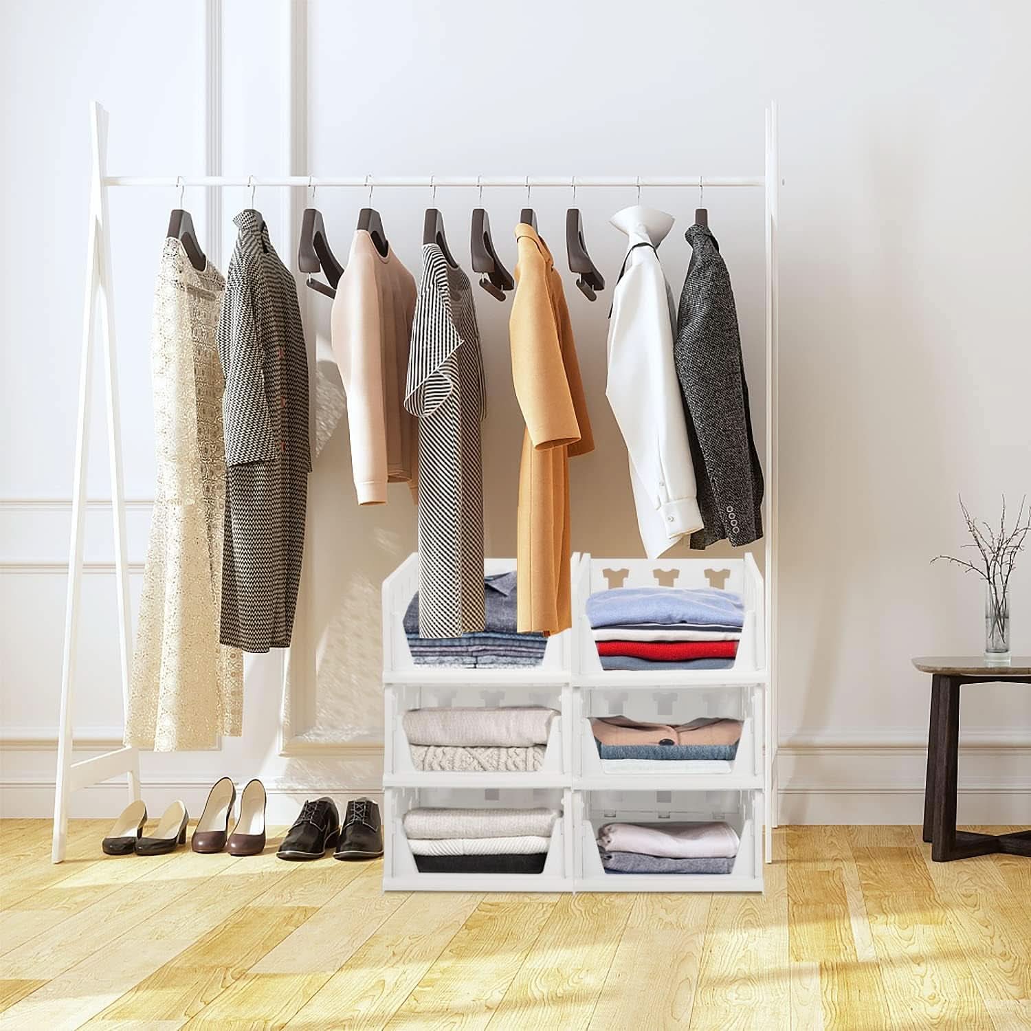 3-Layer Foldable Storage Organizer – Stackable Drawer Shelf (1 Pc)