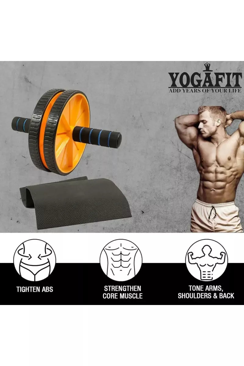 Double Wheel Abs Roller (Pack Of 1, Orange)