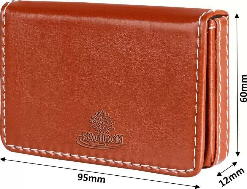 Sagiron Men Black Trendy Tan Genuine Leather Wallet (95*12*60 cm,MultiColour)