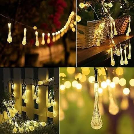 Decorative Water Drop Bulb String Lights (14 Lights)