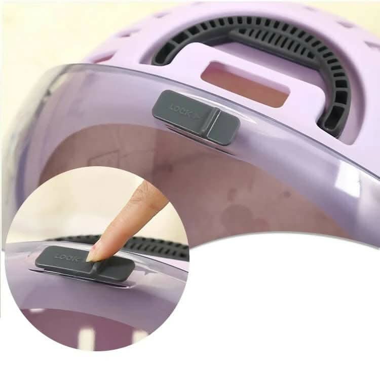 PetGains PGKB 2-in-1 Capsule Pet Carrier & Bed (Purple)