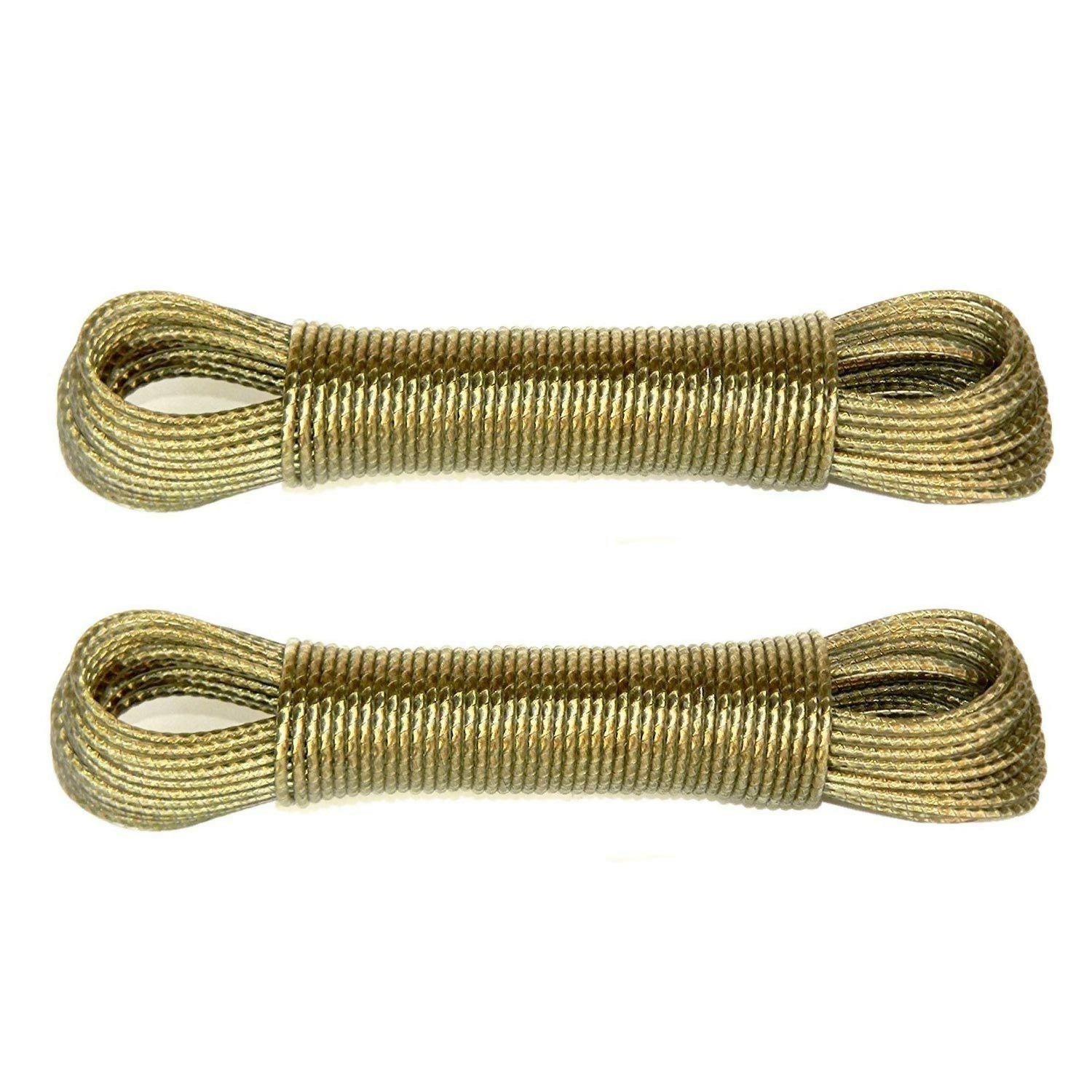 10-Meter PVC Coated Metal Clothesline Rope (Pack of 2, Multicolor)