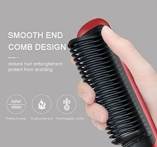 Hair Straightener Comb with Hot Brush Original 2-in-1 Styling Tool for Smooth random color