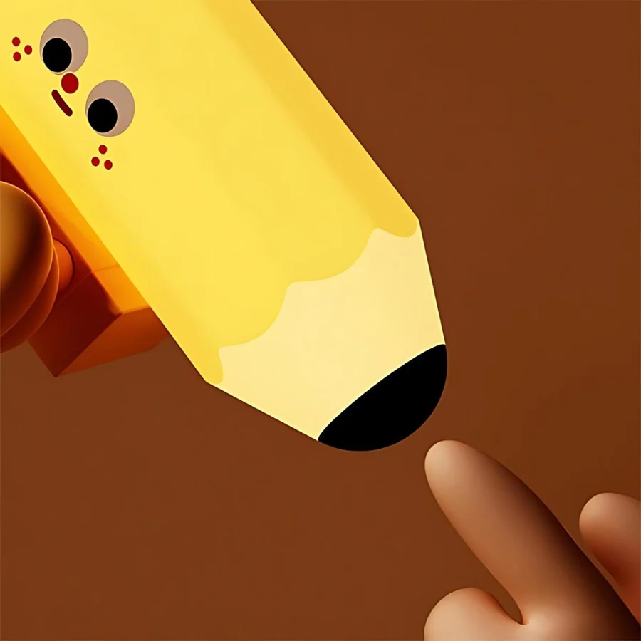 Pencil Shaped Night Lamp with Phone Stand