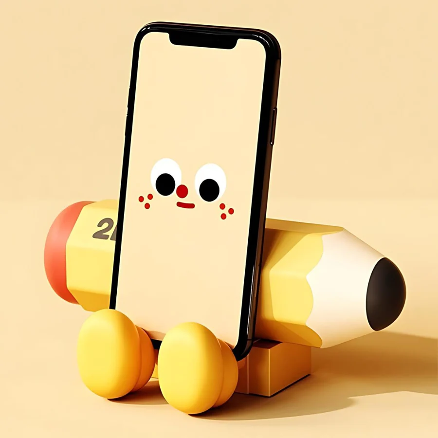 Pencil Shaped Night Lamp with Phone Stand