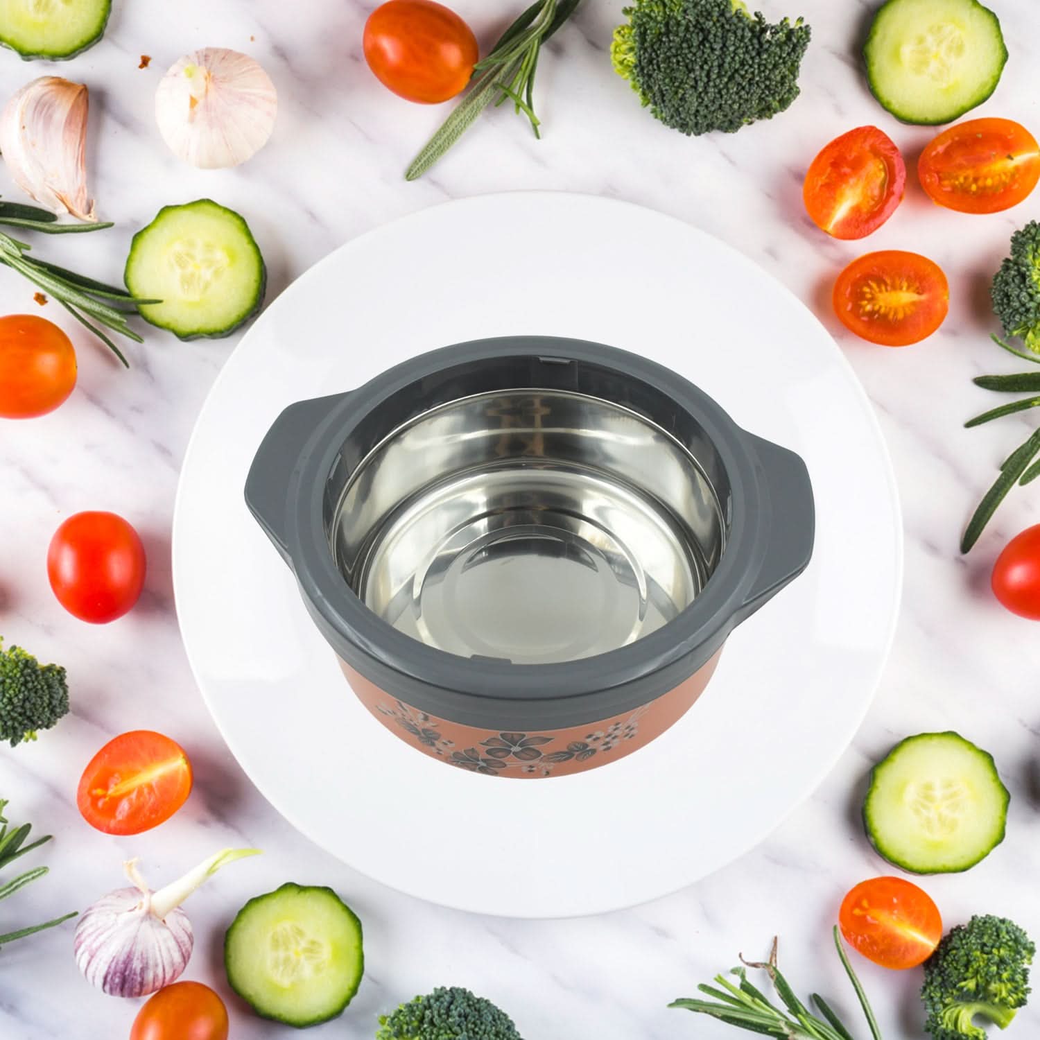 Casserole Box with Inner Steel Casserole Hot Pot Chapati Box For Roti (Approx 2500 Ml)