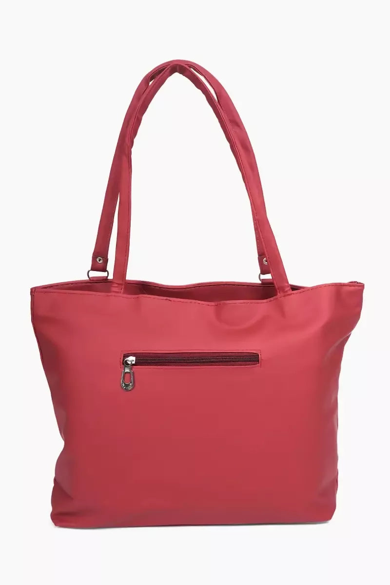 Women's Beaded Casual Hand Bag - Red