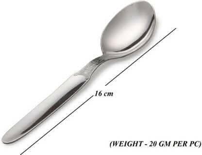 ZEVORA Stainless Steel Table Spoon Set (Pack of 6)
