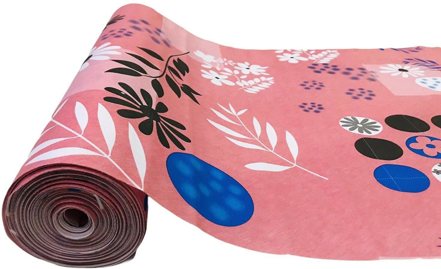 Mopak Decor Shelf Liner used for Wardrobe kitchen cabinet Drawer Slab Roll (Pinkish Leaf)