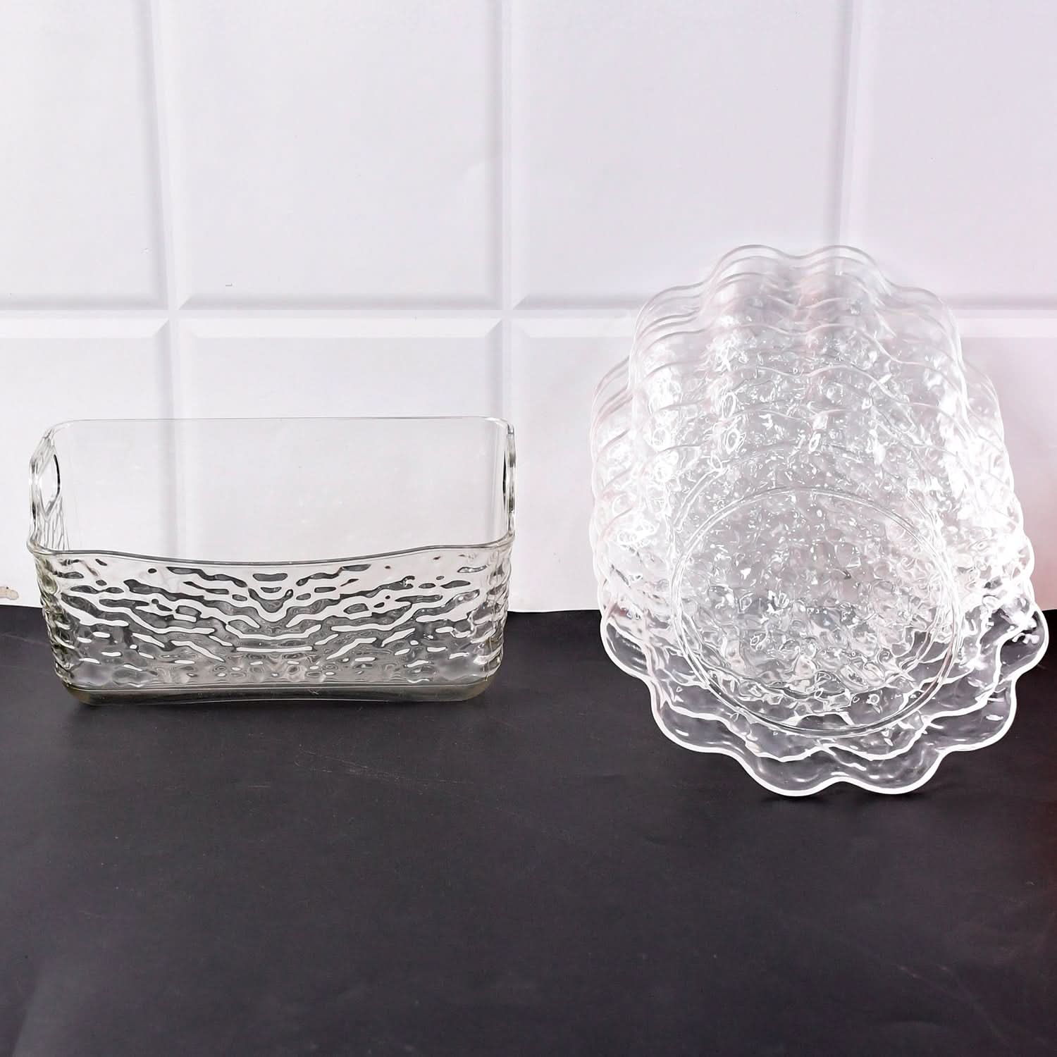 9 In 1 Plastic Bowl With Serving Tray  Plates Set